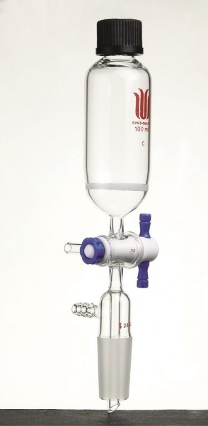 Peptide synthesis vessel P15, solid phase, „T“-bore PTFE stopcock, vacuum