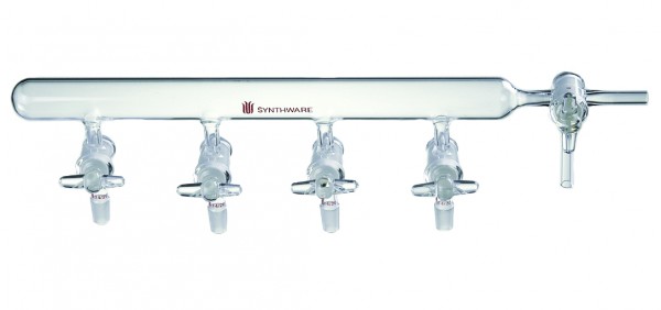 Manifold M22, vacuum solid glass stopcocks, single