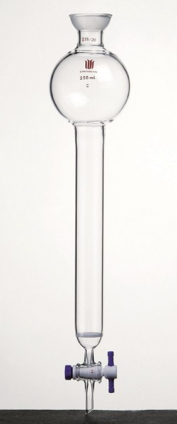 Chromatography, column C38C, with reservoir, fritted disc, spherical joint
