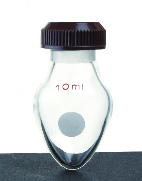 Microscale, flask F32m, 1-neck, pear shape, threaded