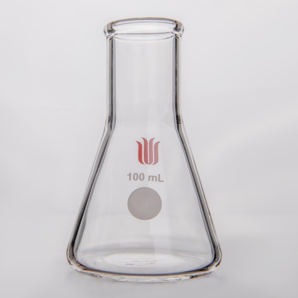 Flask F85, Erlenmeyer, heavy wall design, wide mouth