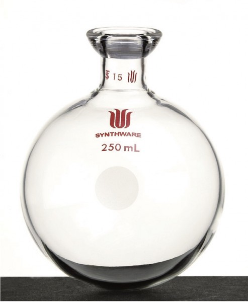 Flask F30V, 1-neck, round bottom, #15 O-ring joint