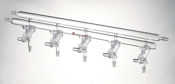 Manifold M29, vacuum solid glass stopcocks, double