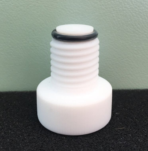 PTFE bushing B10 with thread GL15 and PTFE -coated O-ring