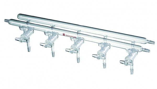 Manifold M28, vacuum solid glass stopcocks, double