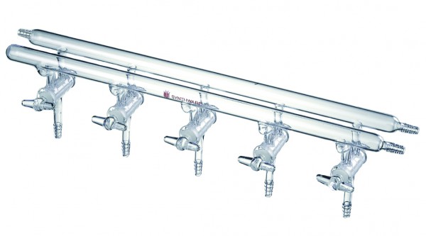 Manifold M30, vacuum solid glass stopcocks, double