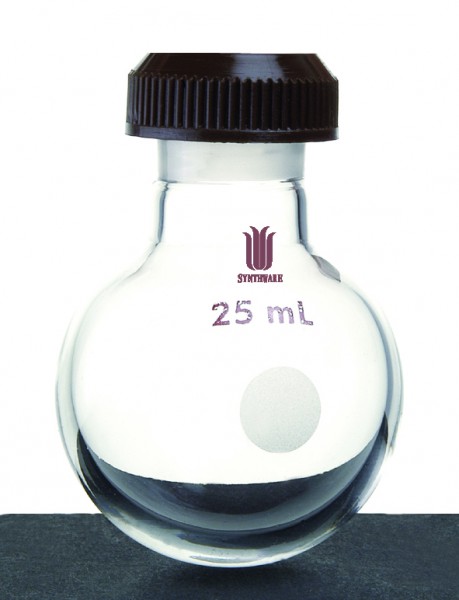 Microscale, flask F30m, 1-neck, round bottom, threaded