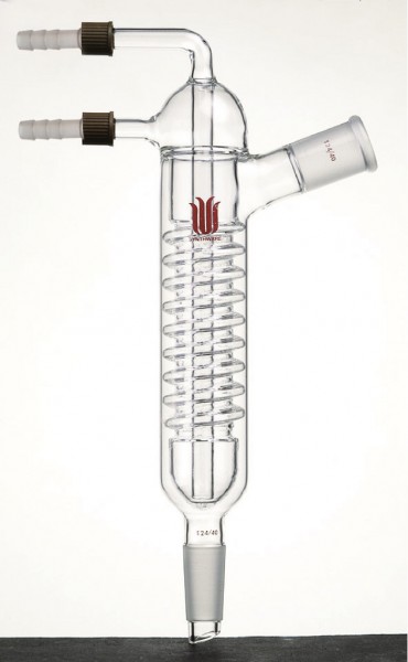 Kühler C27, Friedrich, mit Normschliffen, austauschbare Schlaucholiven